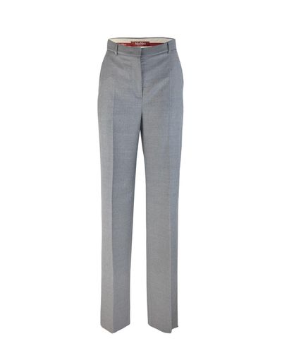 Pleat Detailed Straight Leg Trousers - Max Mara Studio - Modalova