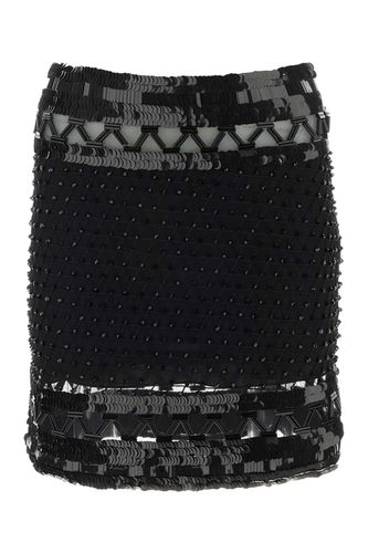 Embellished Mesh Mini Skirt - Alberta Ferretti - Modalova