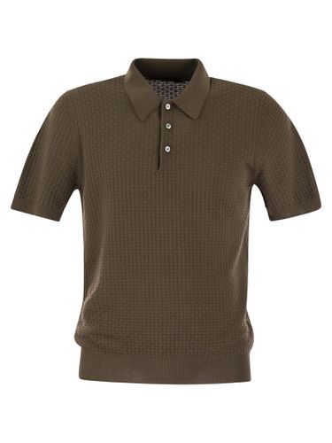 Knitted Cotton Polo Shirt - Tagliatore - Modalova