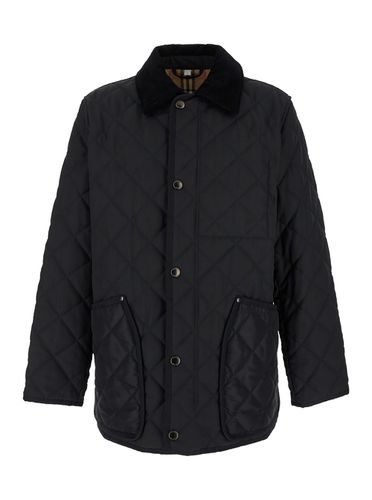 Lanford Quilted Jacket With Patch Pockets In Tech Fabric Man - Burberry - Modalova