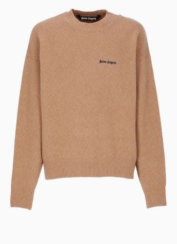 Palm Angels Logo Crewneck Sweater - Palm Angels - Modalova