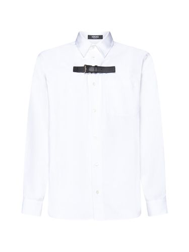 Versace White Cotton Shirt - Versace - Modalova
