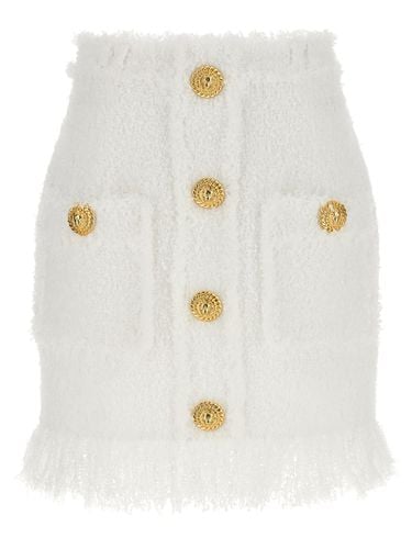 Balmain Button Tweed Skirt - Balmain - Modalova