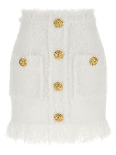 Balmain Button Tweed Skirt - Balmain - Modalova