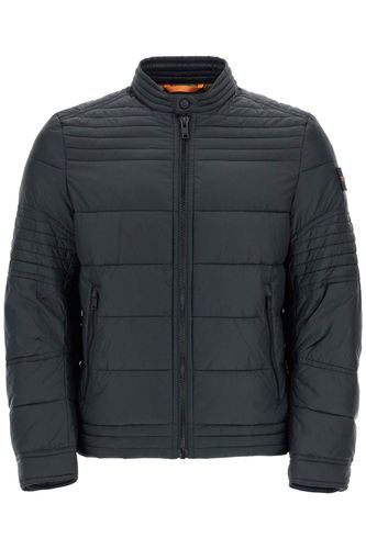 Black High Collar Down Jacket Regular Fit - Hugo Boss - Modalova