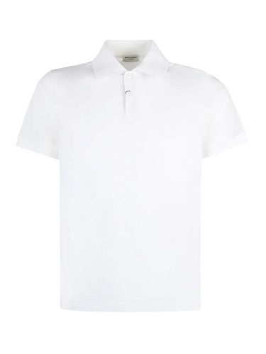 Buttoned Short-sleeved Polo Shirt - Saint Laurent - Modalova