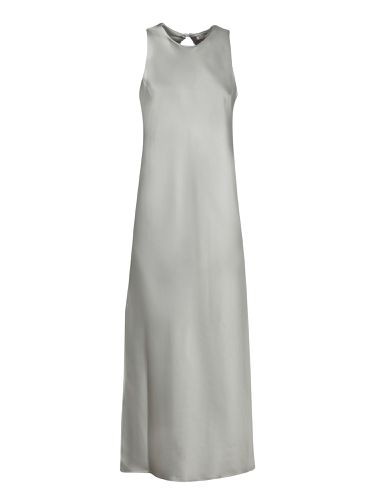 Herno Grey Satin Longuette Dress - Herno - Modalova