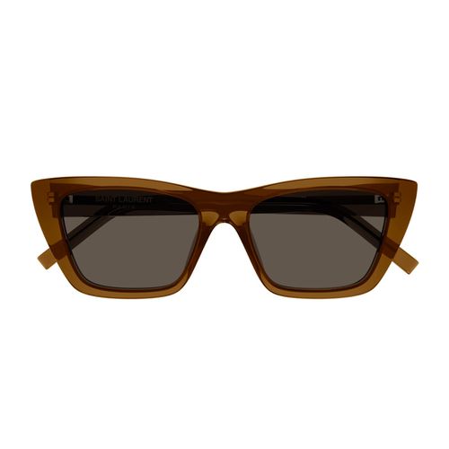 Saint Laurent Sl 276 Mica Linea Sl Logo 060 Brown Transparent Sunglasses - Saint Laurent Eyewear - Modalova