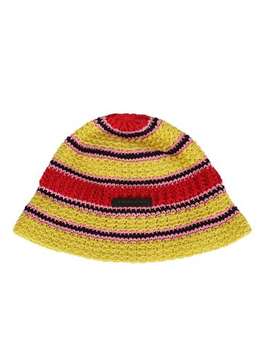 Striped Cotton Crochet Hat - Stella McCartney - Modalova