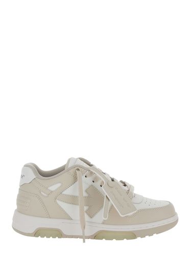 Out Of Office White And Low Top Sneakers With Arrow Motif In Leather Man - Off-White - Modalova