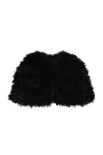 TwinSet Short Cape With Feathers - TwinSet - Modalova