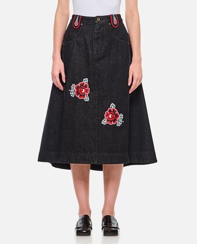 Molly Goddard Abi Denim Miid Skirt - Molly Goddard - Modalova