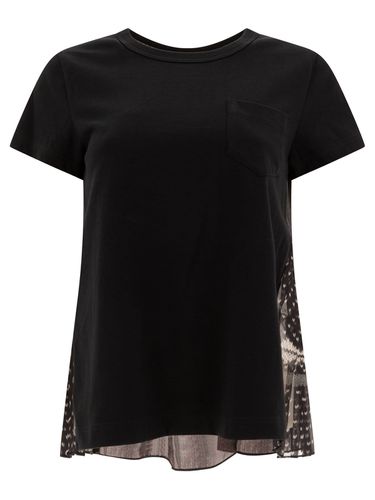 Pattern Printed Pleated T-shirt - Sacai - Modalova