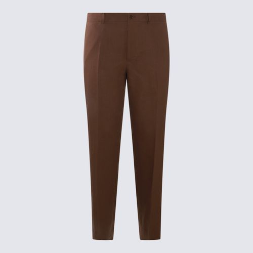 Brown Linen Trousers - Dolce & Gabbana - Modalova