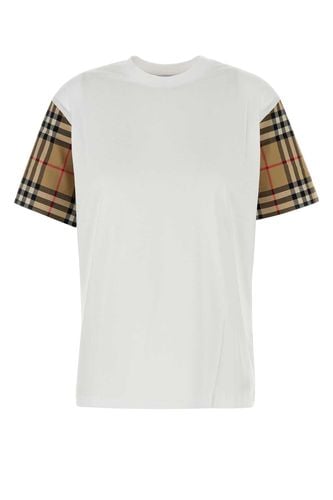 Burberry White Cotton T-shirt - Burberry - Modalova