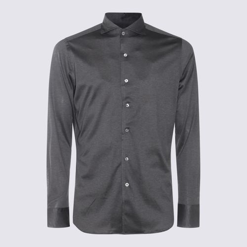 Canali Grey Cotton Shirt - Canali - Modalova