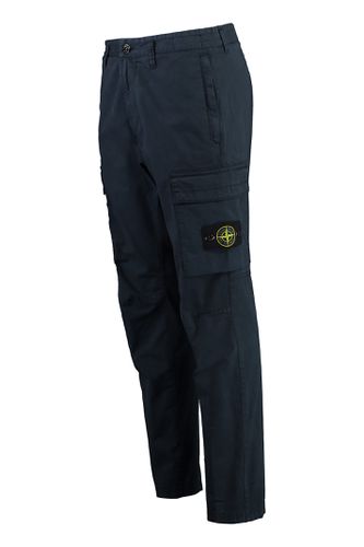 Stretch Cotton Cargo Trousers - Stone Island - Modalova