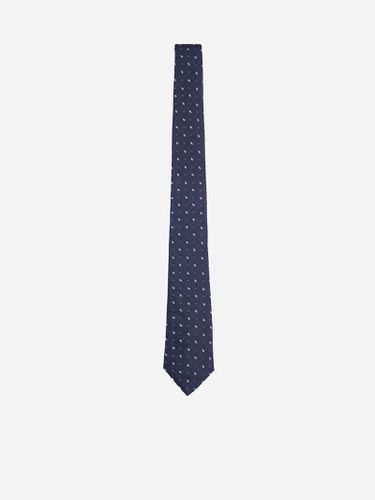 Etro Blue Checked Jacquard Silk Tie - Etro - Modalova