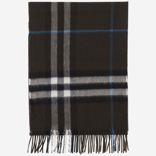 Cashmere Scarf With Check Pattern - Burberry - Modalova