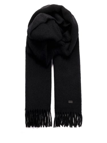 Logo Plaque Fringed Scarf - Saint Laurent - Modalova