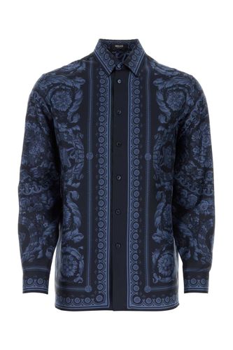 Versace Printed Silk Shirt - Versace - Modalova