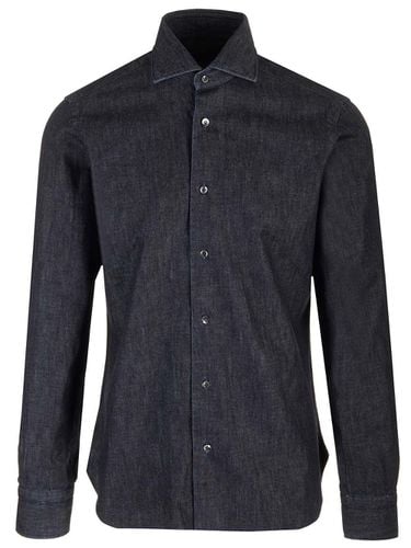 Dark Denim Dandy Shirt - Barba Napoli - Modalova