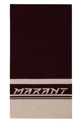 Wool Blend Scarf With Logo Intarsia - Isabel Marant - Modalova