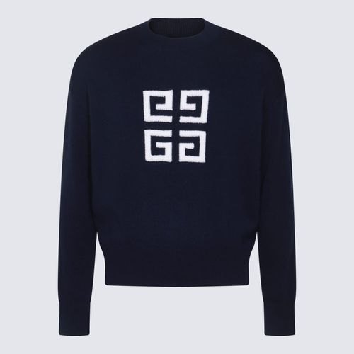 Givenchy Navy Blue Wool Knitwear - Givenchy - Modalova