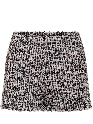 Self-portrait Fringed Boucle Shorts - self-portrait - Modalova