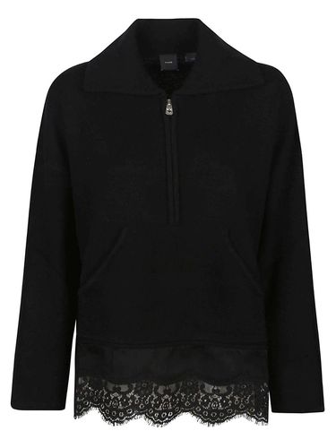 Pinko Half-zip Lace-trim Jumper - Pinko - Modalova