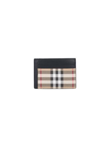 Vintage Check Card Holder With Money Clip - Burberry - Modalova