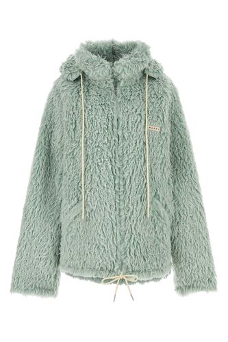 Marni Sea Green Eco Fur Coat - Marni - Modalova