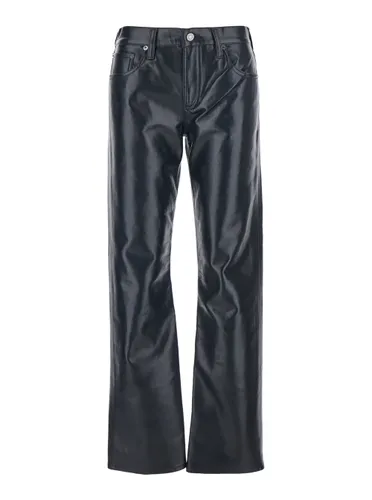 Pants With Belt Loops In Leather Blend Woman - AGOLDE - Modalova