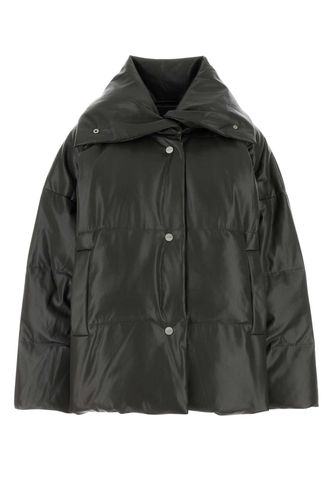 Charcoal Synthetic Leather Down Jacket - Nanushka - Modalova