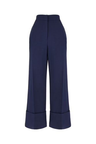 Blue Wool Blend Pants - Valentino Garavani - Modalova