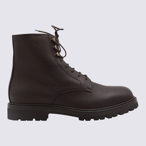 Dark Leather Boots - Brunello Cucinelli - Modalova