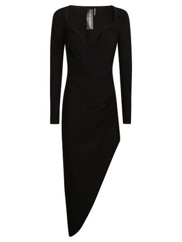 Long Sleeve Sweetheart Side Drape Dress - Norma Kamali - Modalova