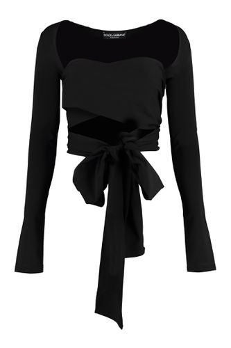 Long Sleeve Crop Top - Dolce & Gabbana - Modalova