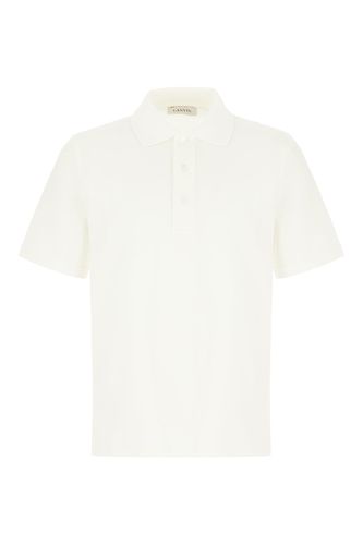 Lanvin White Piquet Polo Shirt - Lanvin - Modalova