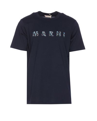 Marni Logo Printed Crewneck T-shirt - Marni - Modalova