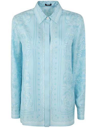 Formal Shirt Silk Twill Fabric Baroque Print 92 - Versace - Modalova