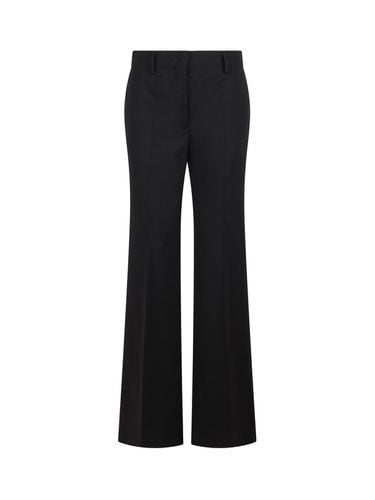 High Waist Straight Leg Trousers - MSGM - Modalova