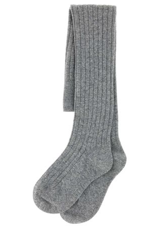 Prada Grey Stretch Wool Blend Socks - Prada - Modalova