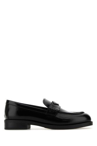 Prada Black Leather Loafers - Prada - Modalova