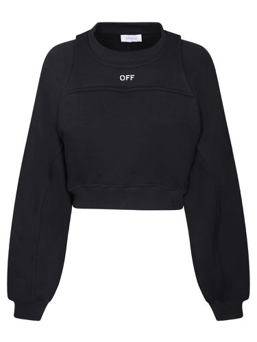 Off-White Cropped Black Sweatshirt - Off-White - Modalova