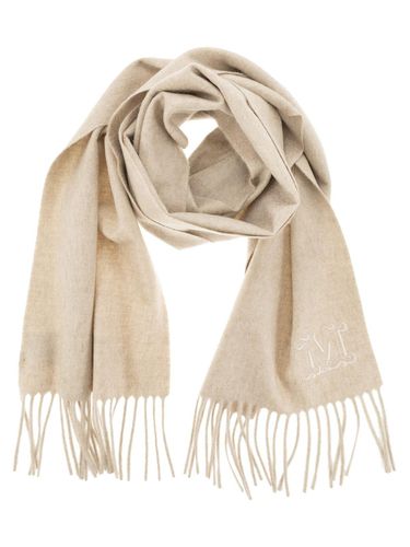 Logo Embroidered Fringed Scarf - Max Mara - Modalova