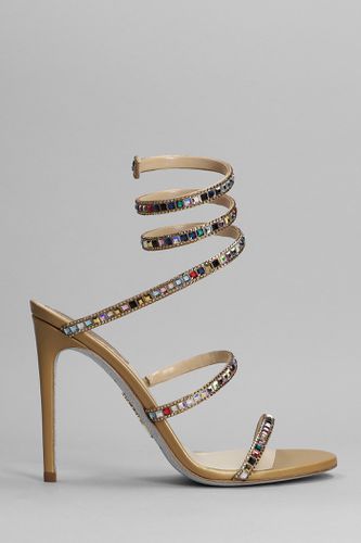 Cleo Sandals In Gold Leather - René Caovilla - Modalova