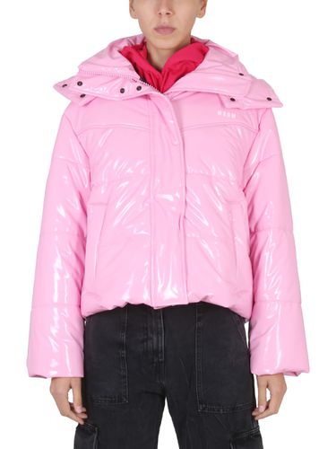 MSGM Down Jacket With Hood - MSGM - Modalova