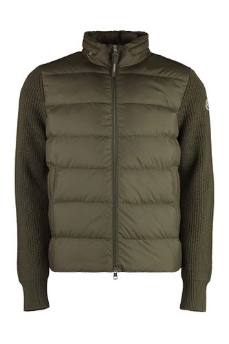 Cardigan With Padded Front Panel - Moncler - Modalova