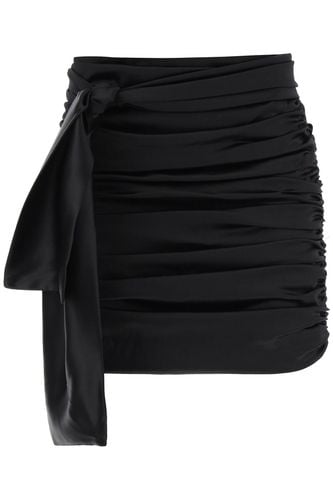 Ruched Satin Mini Skirt - Dolce & Gabbana - Modalova
